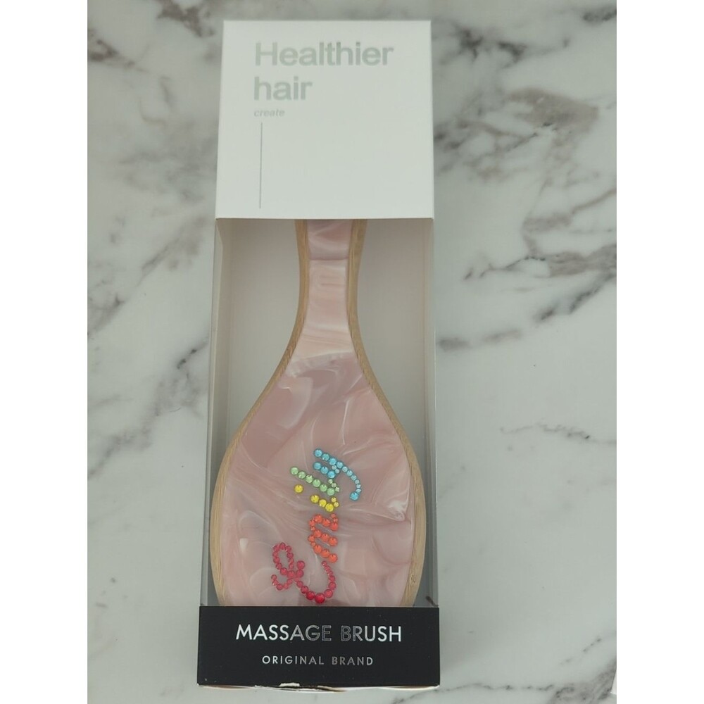 Personalized Emily Rhinestone Bamboo Massage Brush